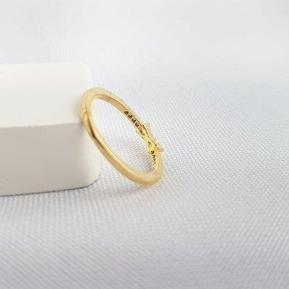 ANEL DELICADO ARO CRAVEJADO LACO COM ZIRCONIA| BANHADO EM OURO 18K