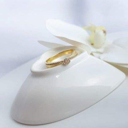 ANEL ARO DOURADO/CRAV TRANSPASSADOS FLOR CRAV ECOM