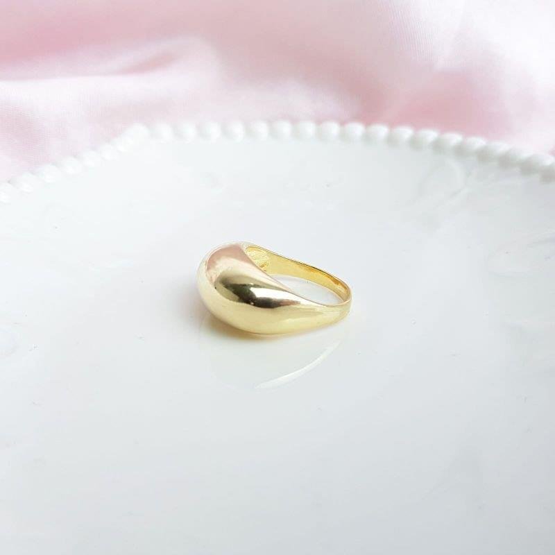 ANEL ARO LARGO LISO | BANHO DE OURO 18K ECOMM