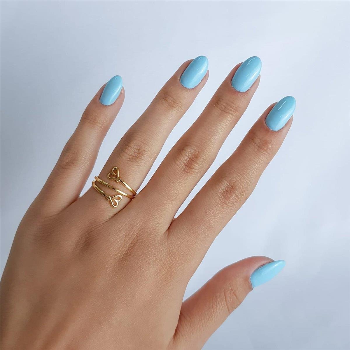 ANEL 1 ARO LISO 2 AROS ABERTOS CORACOES ECOMM