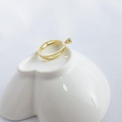 ANEL ARO DUPLO TRANSPASSADO CHUVEIRINHO | BANHADO EM OURO 18K