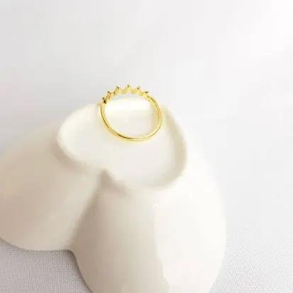 ANEL FRENTE EM ZIG ZAG EM | BANHADO EM OURO 18K