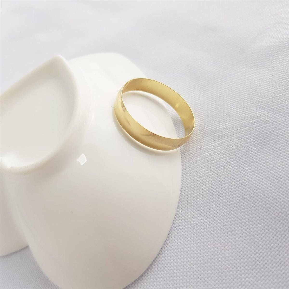 ALIANCA LISA | BANHADO EM OURO 18K