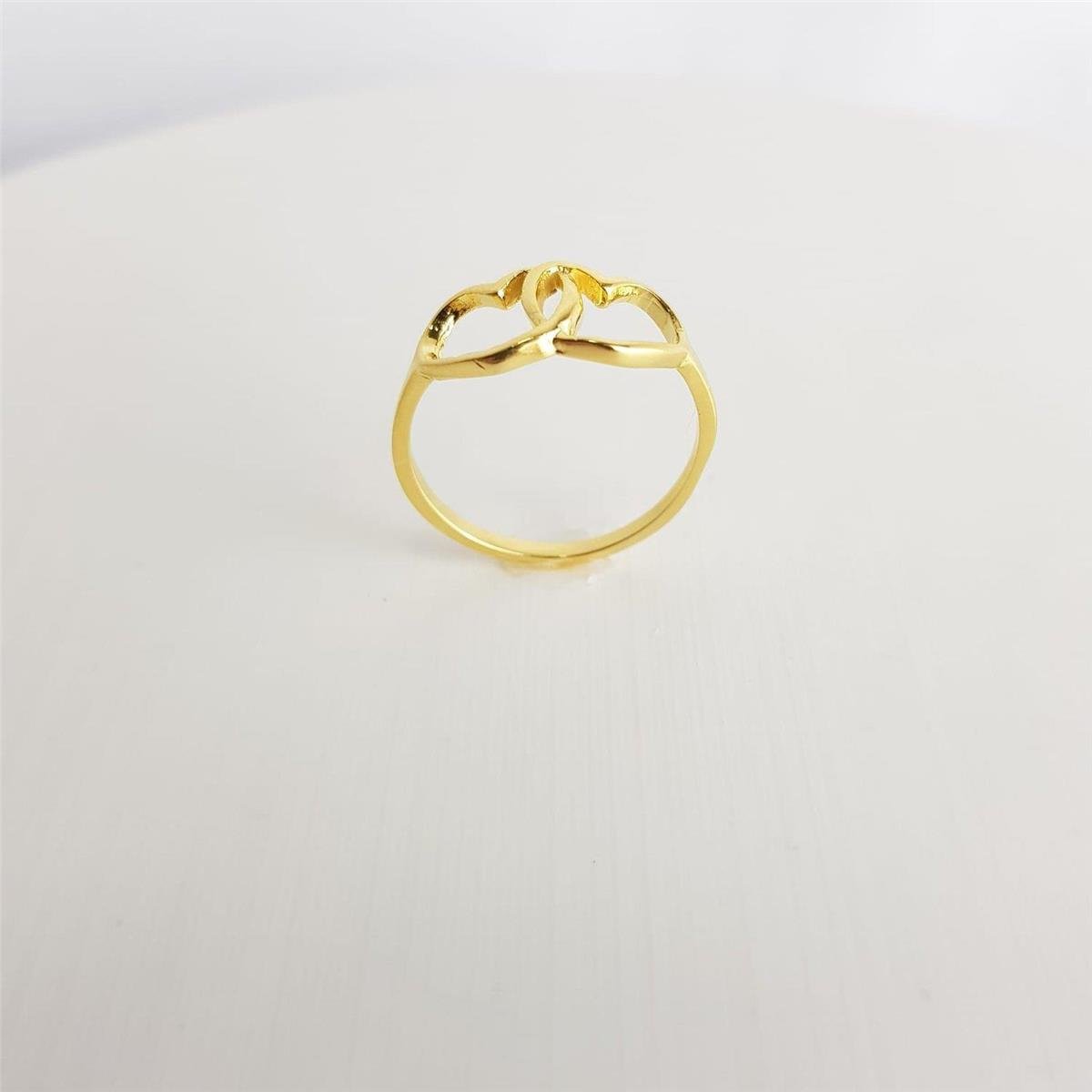 ANEL CORACOES LISOS ENTRELACADOS ECOMM