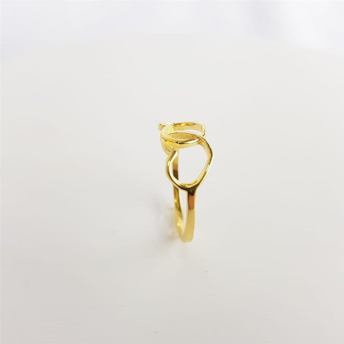 ANEL CORACOES LISOS ENTRELACADOS ECOMM