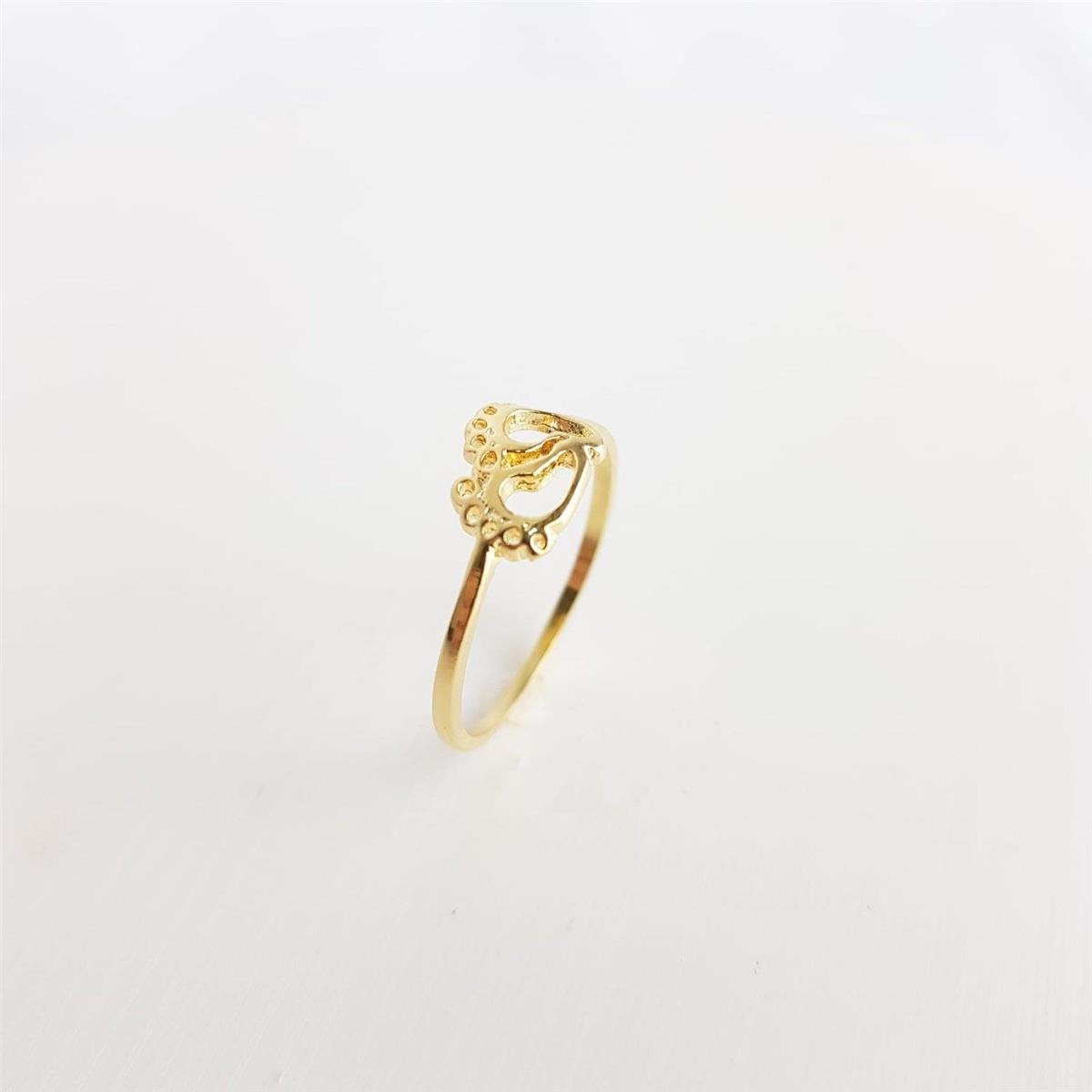 ANEL ARO LISO COM ENTREMEIO 2 PEZINHOS BEBE ECOMM