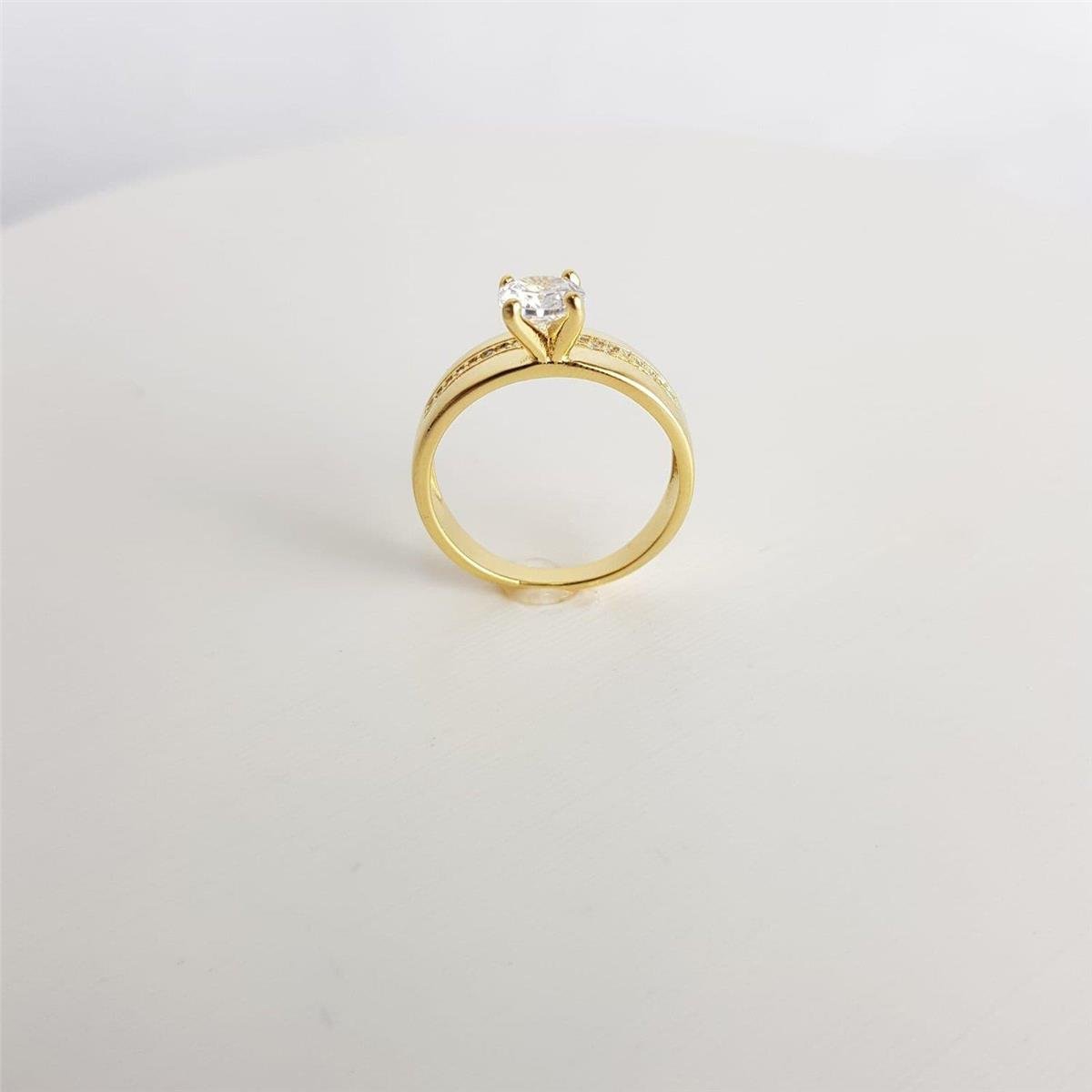 ANEL 3 AROS LISO/CRAVEJADO E COM SOLITARIO ECOMM