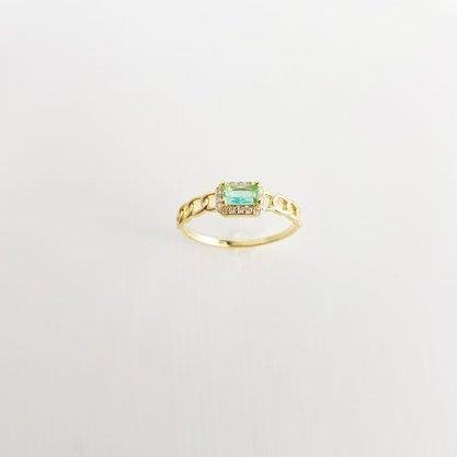 ANEL ELOS VAZADOS ZIRC VERDE AGUA MEIO CRAV ECOMM