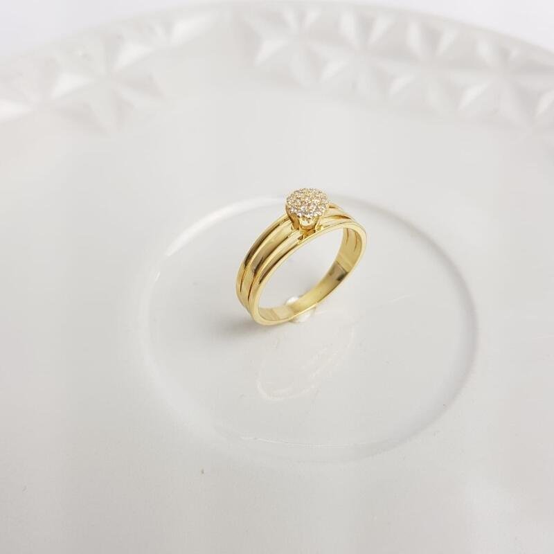 ANEL 3 AROS 2 LISOS E 1 LISO C/CHUVEIRINHO ECOMM