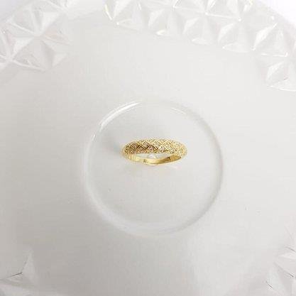 ANEL BALOADO TODO EM ZIR EM X REDOR | BANHADO EM OURO 18K