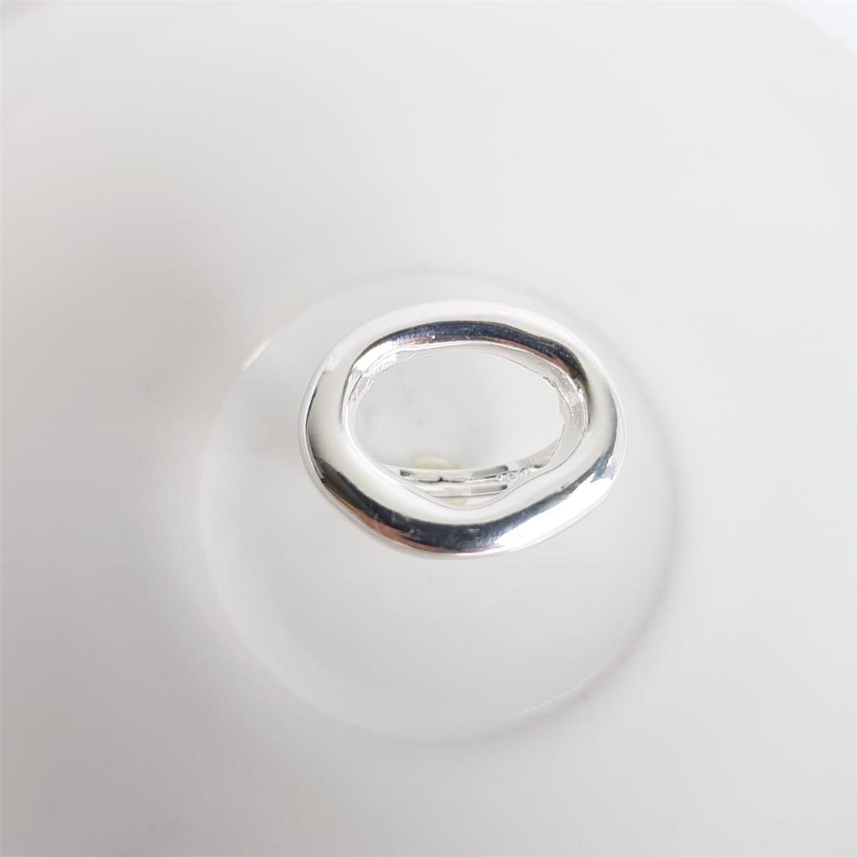 ANEL MINIMALISTA DETALHES OVAL VAZADA| BANHO DE PRATA