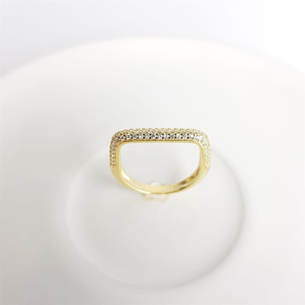 ANEL EM TUBO FRENTE QUADRADA MICROCRAV 3MM