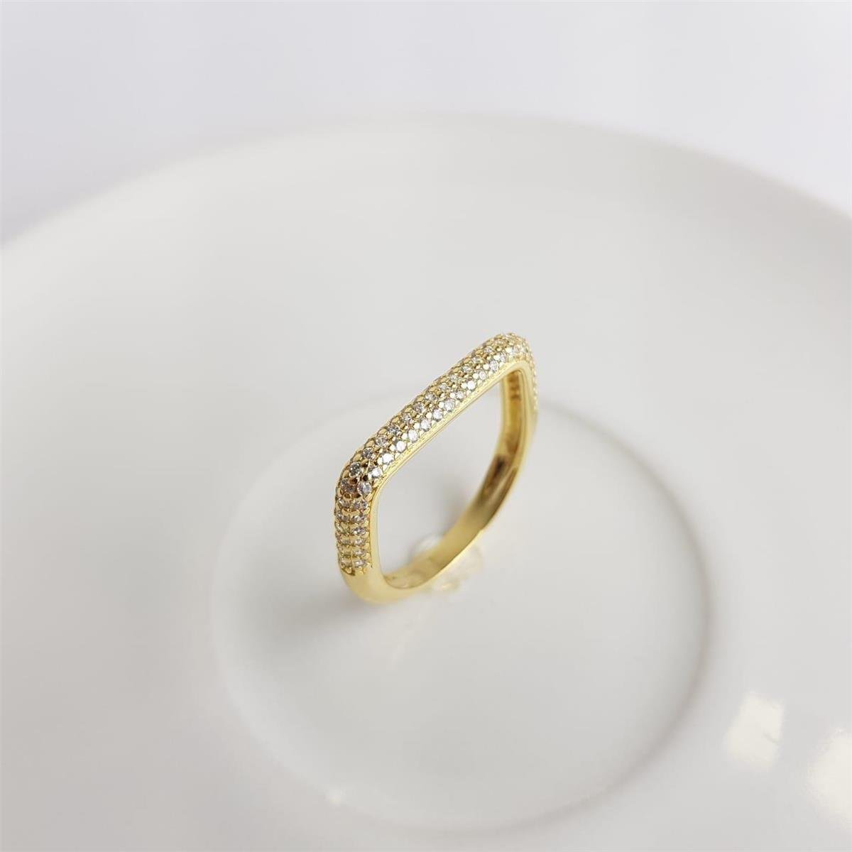 ANEL EM TUBO FRENTE QUADRADA MICROCRAV 3MM