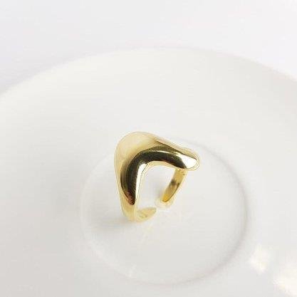 ANEL REGULAVEL EM Â´Â´VÂ´Â´ONDULADO E LISO | BANHADO EM OURO 18K