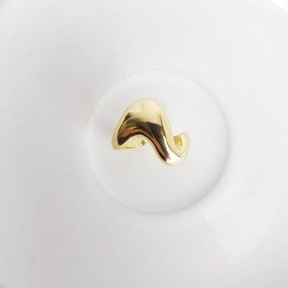 ANEL REGULAVEL EM Â´Â´VÂ´Â´ONDULADO E LISO | BANHADO EM OURO 18K