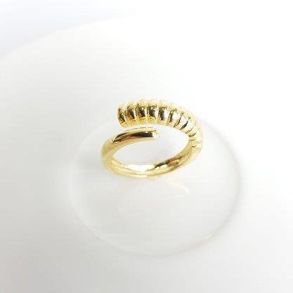 ANEL REGULAVEL 1 ARO LISO E 1 ARO COM LINHAS LISO| BANHADO EM OURO 18K