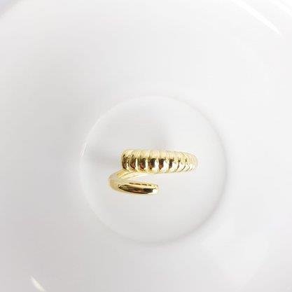 ANEL REGULAVEL 1 ARO LISO E 1 ARO COM LINHAS LISO| BANHADO EM OURO 18K