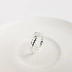 ANEL ARO LISO ABERTO TREVO CRAV AO MEIO| PRATA 925