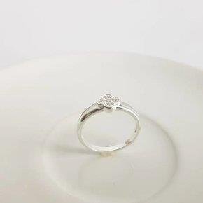 ANEL ARO LISO ABERTO TREVO CRAV AO MEIO| PRATA 925