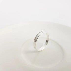 ALIANCA LISA FILETE EM ZIRC CRISTAL P 925