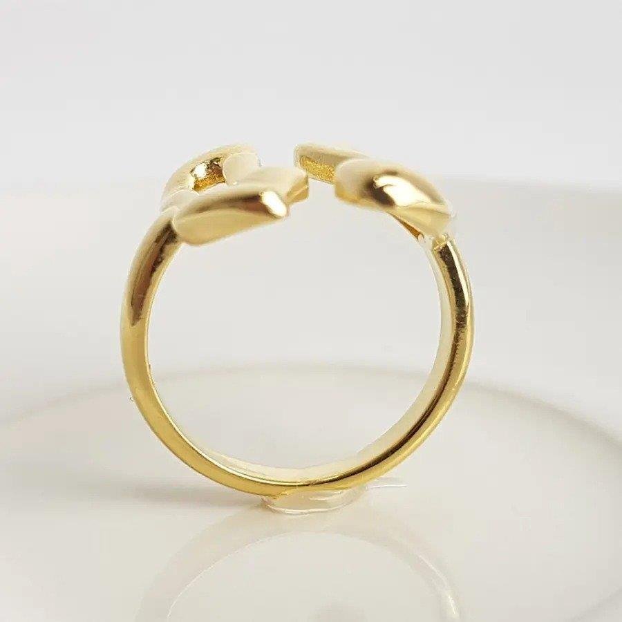 ANEL MINIMALISTA ABERTO FRENTE EM FORMAS ONDULADAS| BANHADO EM OURO 18K