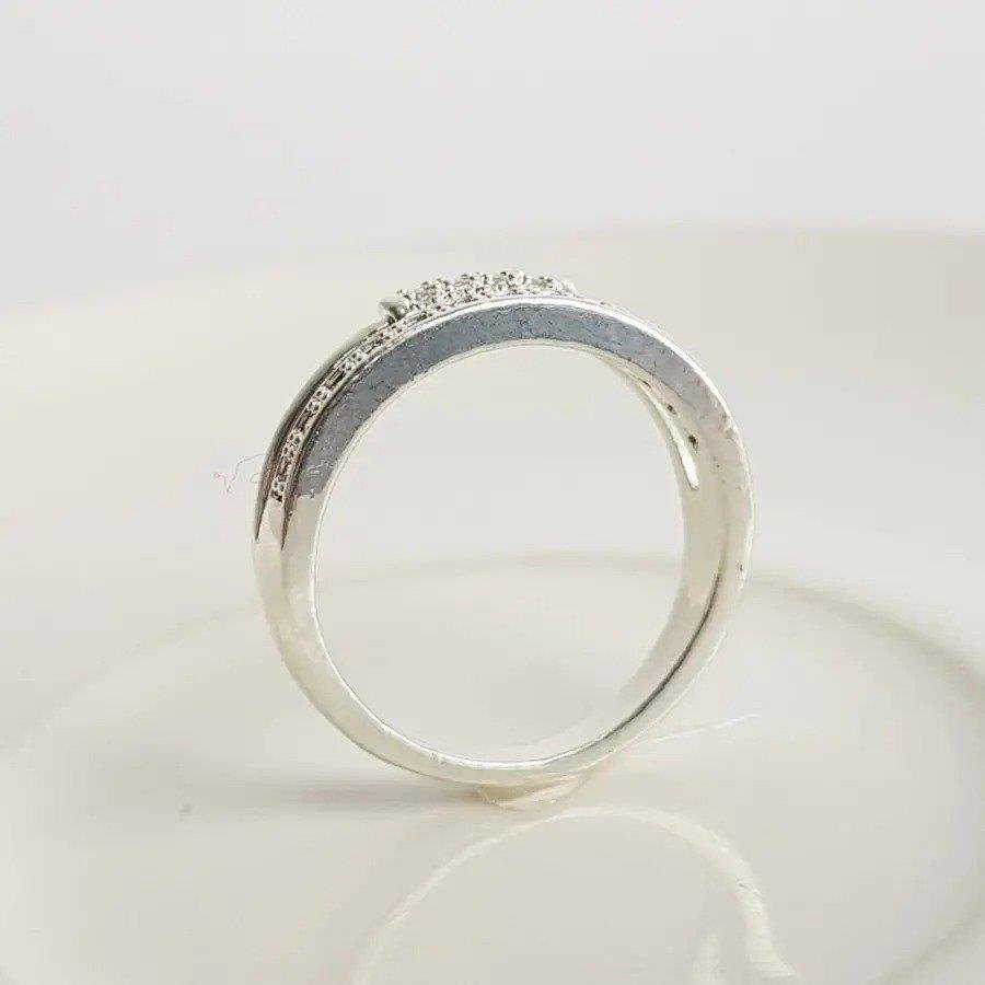 ANEL ARO DUPLO FILETE CRAV/LISO C/RETANG CRAV | BANHADO EM OURO 18K