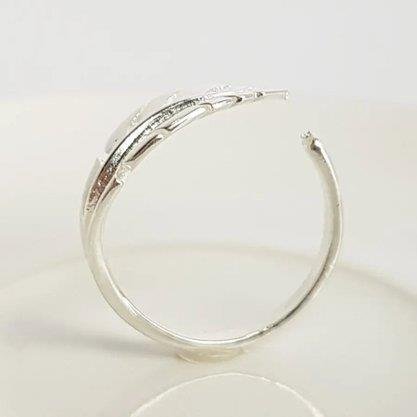 ANEL ARO ABERTO FRENTE COSTELA DE ADAO LISA | BANHO DE PRATA