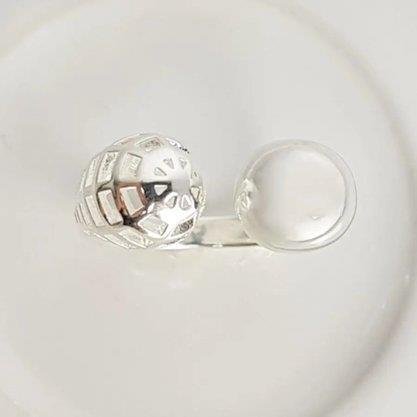 ANEL ARO REGULAVEL PONTA ESFERA VAZ/LISA | BANHO DE PRATA