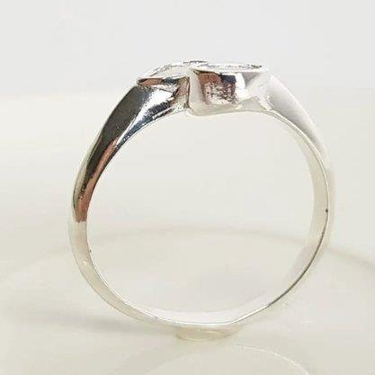 ANEL ARO REGULAVEL LISO PONTA EM GOTA CRISTAL| BANHADO EM OURO 18K