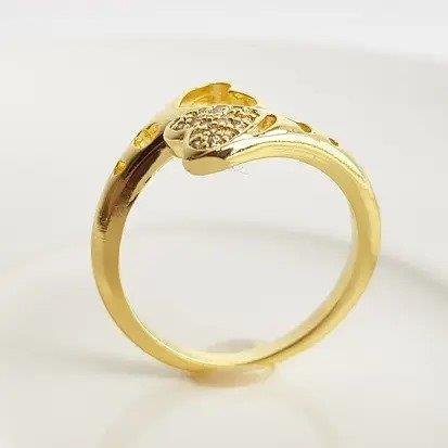 ANEL REGULAVEL 2 CORACOES VAZ CRAV | BANHADO EM OURO 18K