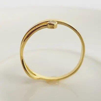 ANEL ARO DUPLO LISO/ONDULADO C/PONTO DE LUZ CRISTA