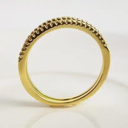 ANEL APARADOR DE ALIANCA FILETE CRAV| BANHADO EM OURO 18K