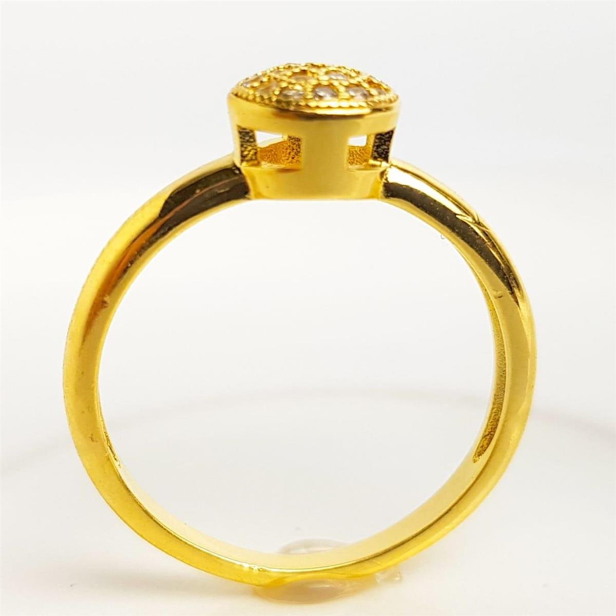 ANEL CHUVEIRINHO CAIXA ALTA CRAVEJADO | 7MM |BANHADO EM OURO 18K 