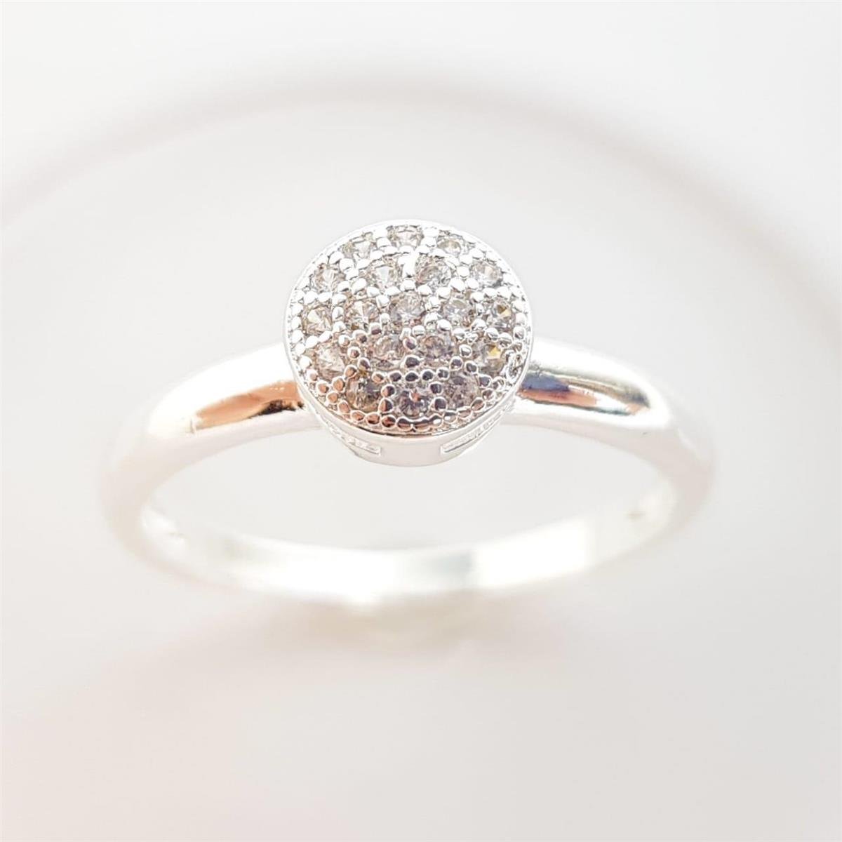 ANEL CHUVEIRINHO CAIXA ALTA CRAVEJADO| BANHO DE PRATA 