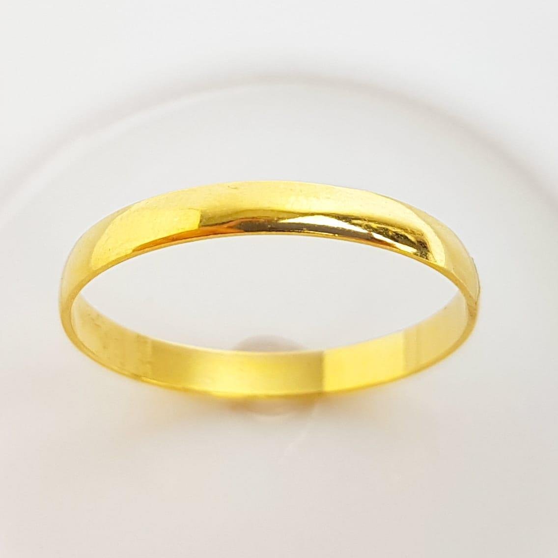 ALIANCA DE CASAMENTO 3MM | BANHADO EM OURO 18K 