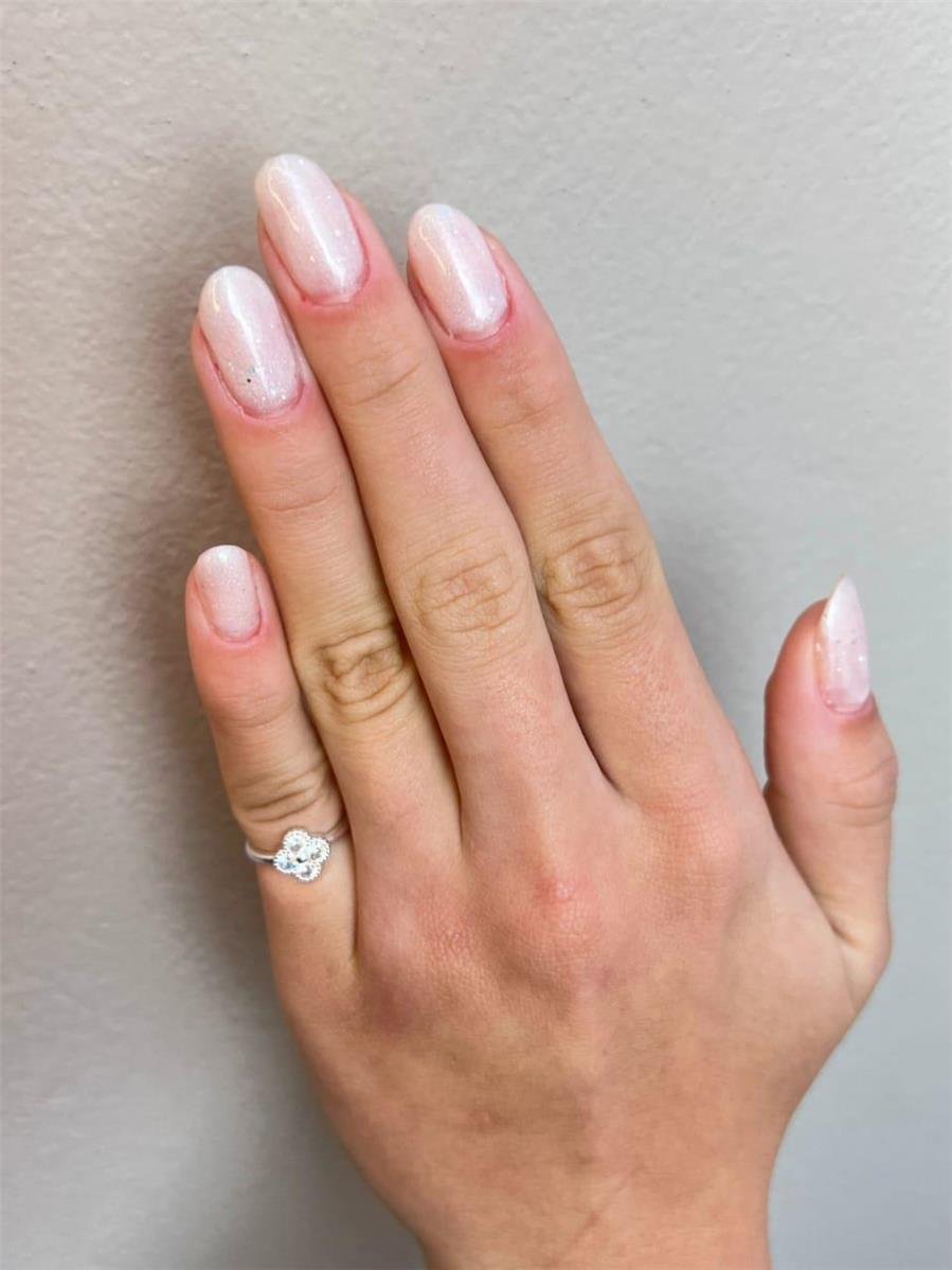 ANEL MINGO ARO LISO TREVO CRISTAL | BANHO DE PRATA 