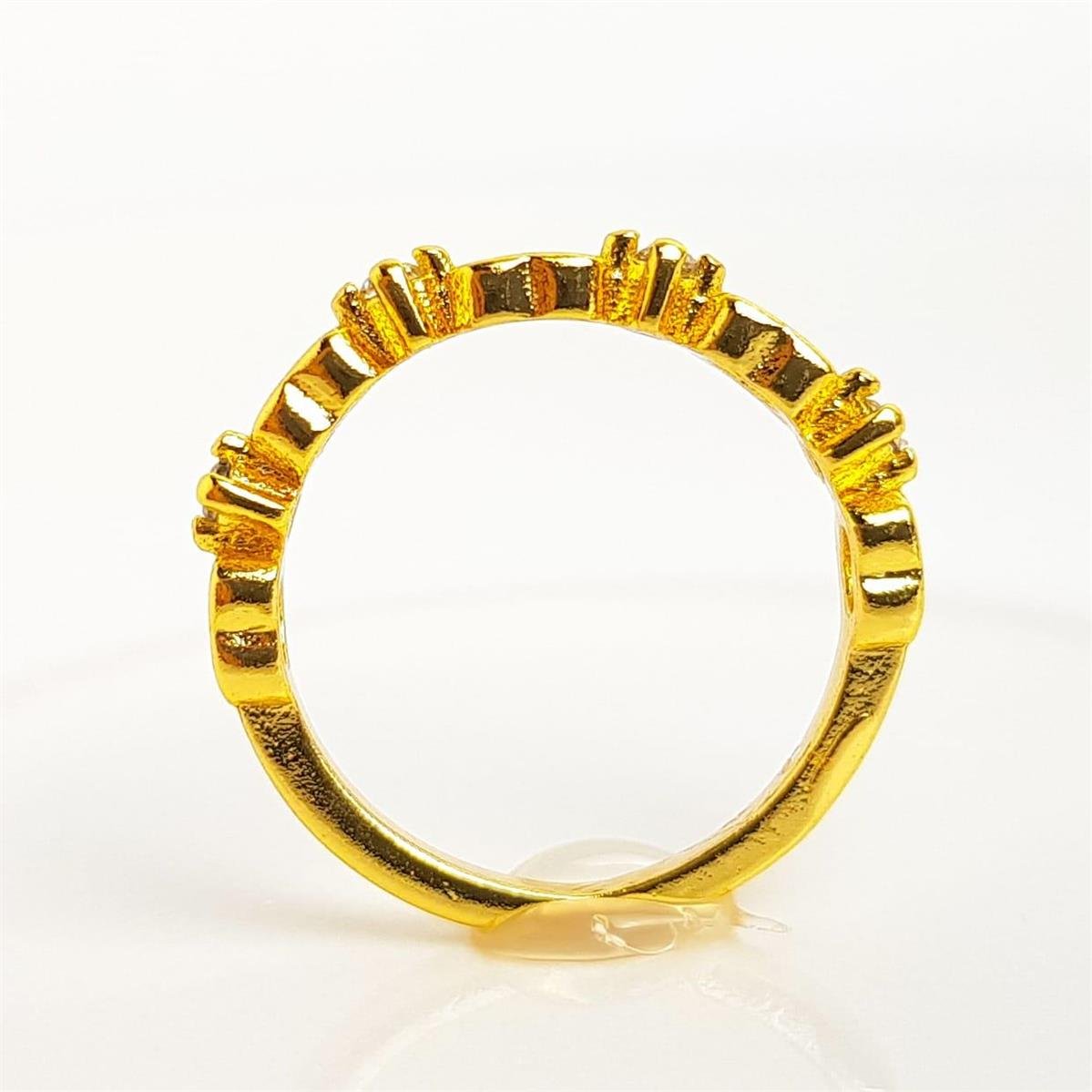 ANEL MINGO CORAÇÃO VAZADO COM PONTO DE LUZ |BANHADO EM OURO 18K 