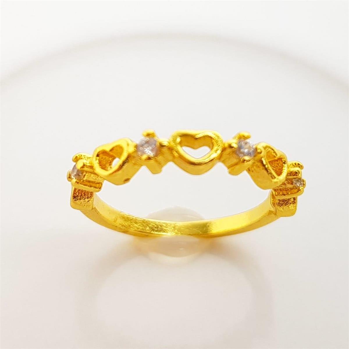 ANEL MINGO CORAÇÃO VAZADO COM PONTO DE LUZ |BANHADO EM OURO 18K 