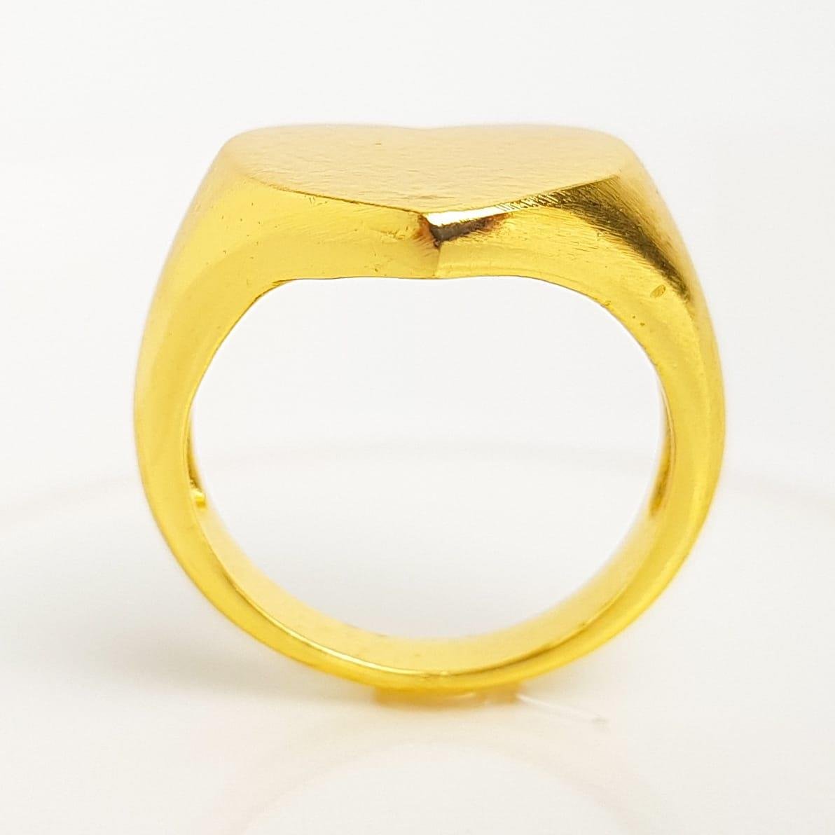 ANEL ARO LISO CORAÇÃO BALOADO | BANHADO EM OURO 18K 