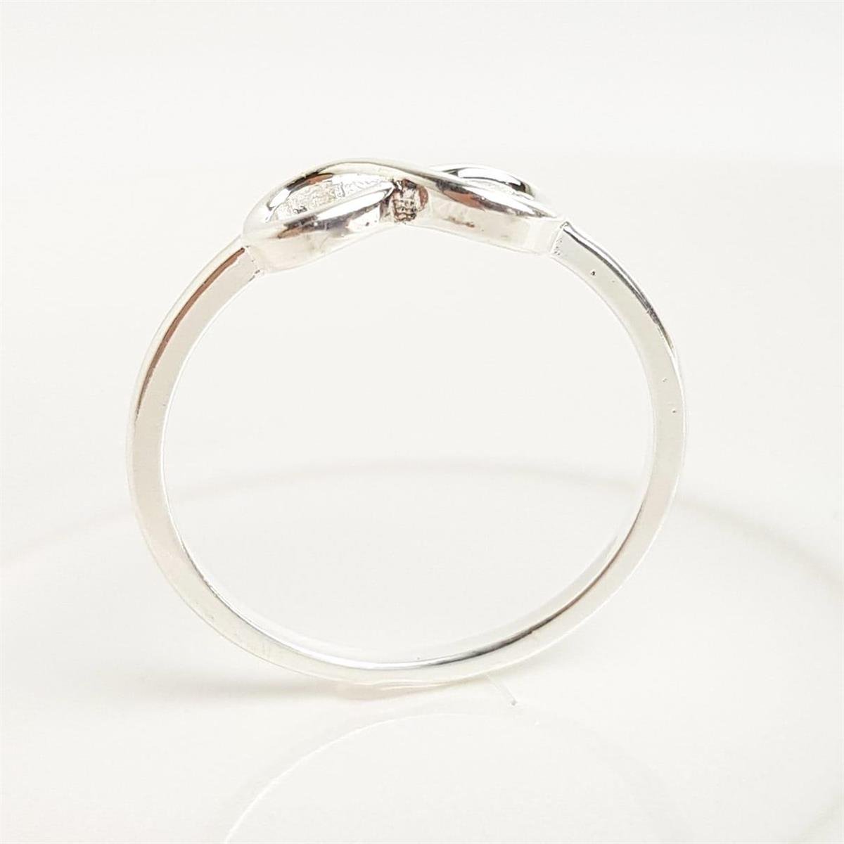 ANEL ARO LISO SÍMBOLO INFINITO | BANHO DE PRATA 