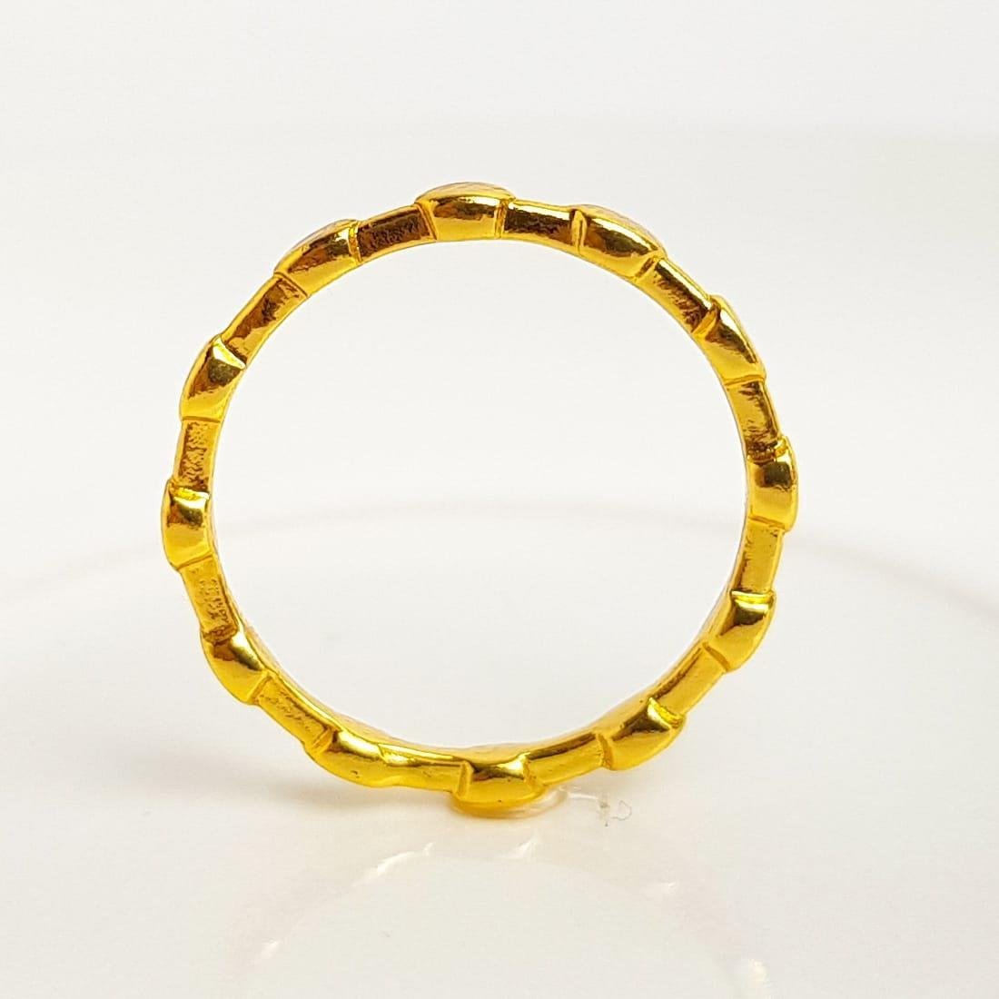 ANEL ARO EM MINI OVAIS LISOS | BANHADO EM OURO 18K 