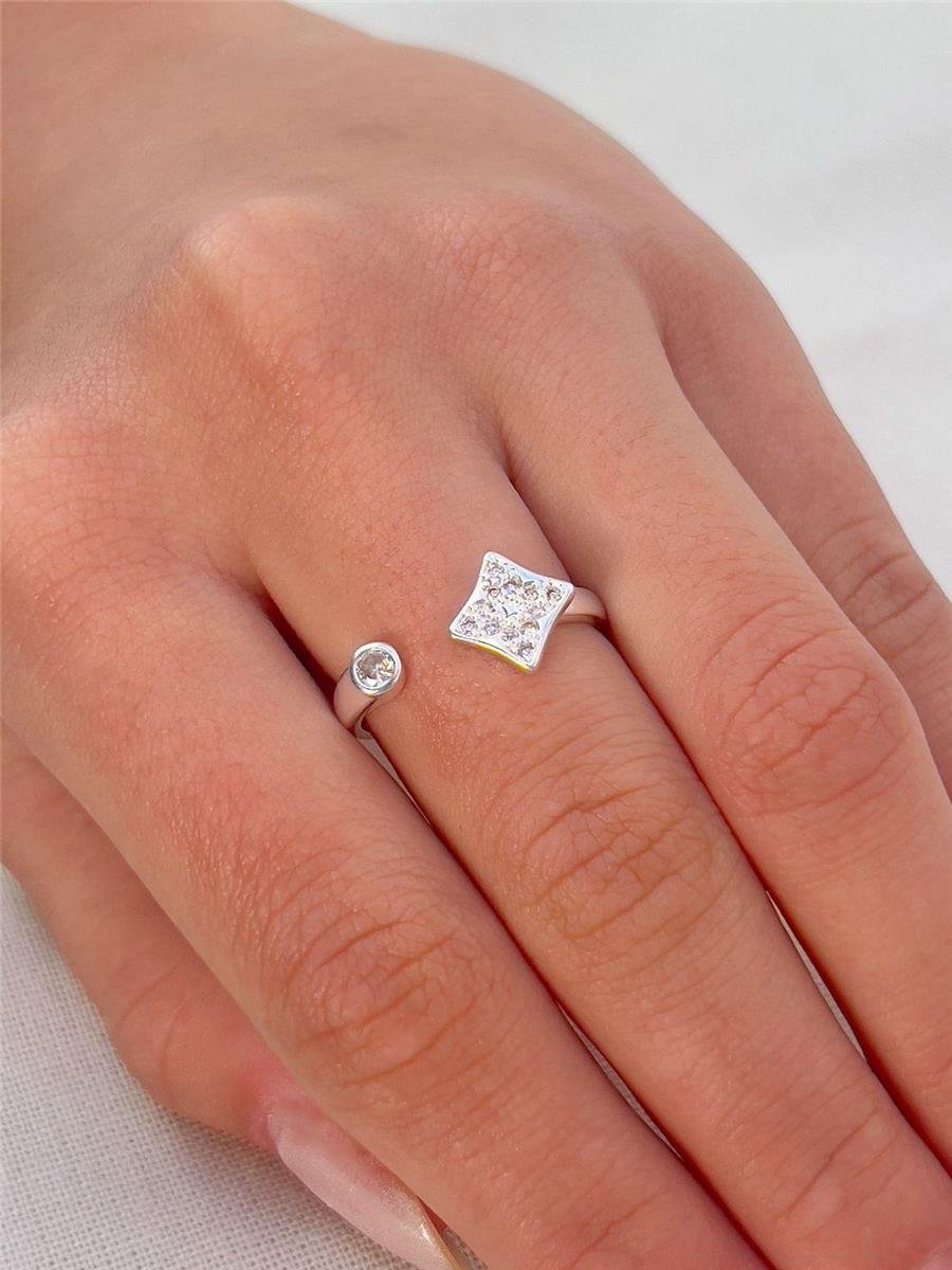 ANEL REGULAVEL ESTRELA CRAV / PONTO DE LUZ B.PRATA