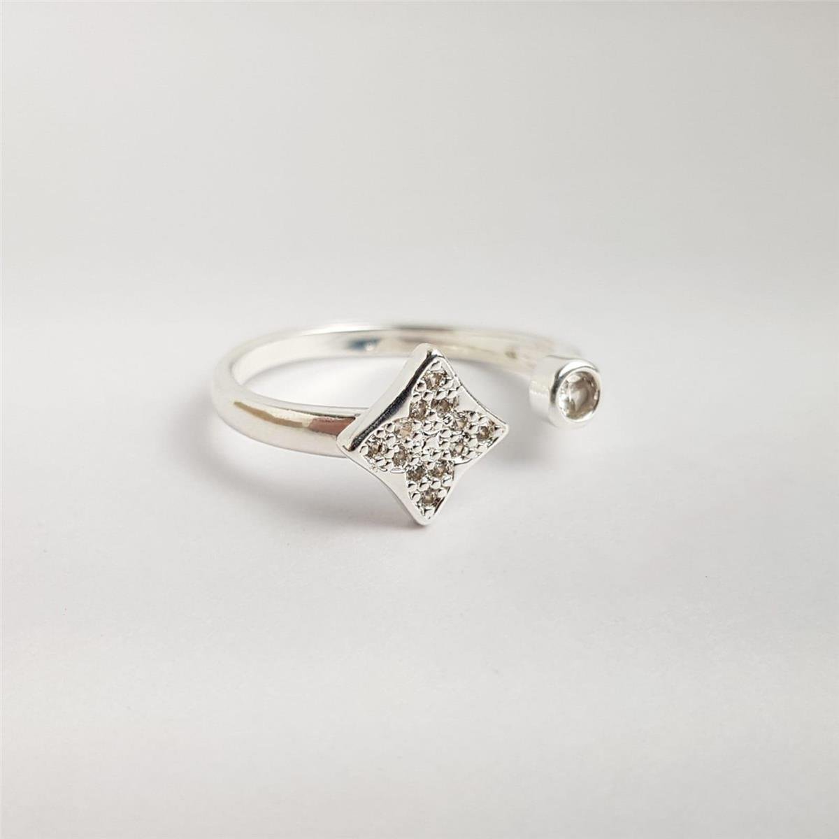 ANEL REGULAVEL ESTRELA CRAV / PONTO DE LUZ B.PRATA