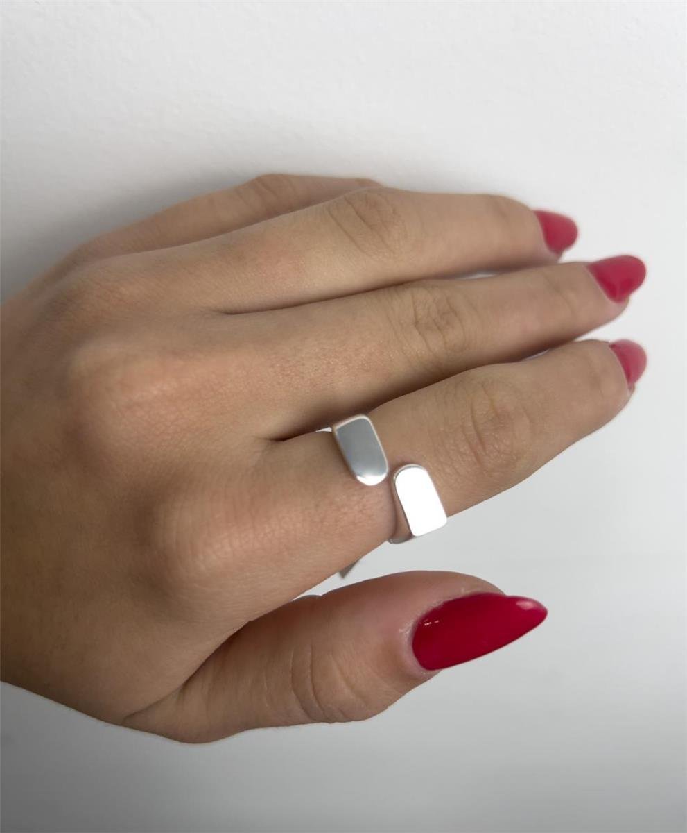 ANEL REGULÁVEL PONTAS ARREDONDADA | BANHO DE PRATA 