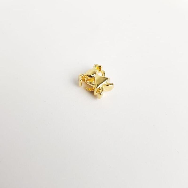BERLOQUE MENINA LISA EM DOURADO |1,2CM| BANHADO EM OURO 18K