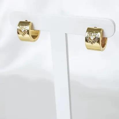 ARGOLA LISA CORACAO CRAV VAZADO P