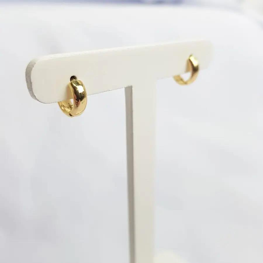 ARGOLA TRADICIONAL|9MM|BANHADO EM OURO 18K