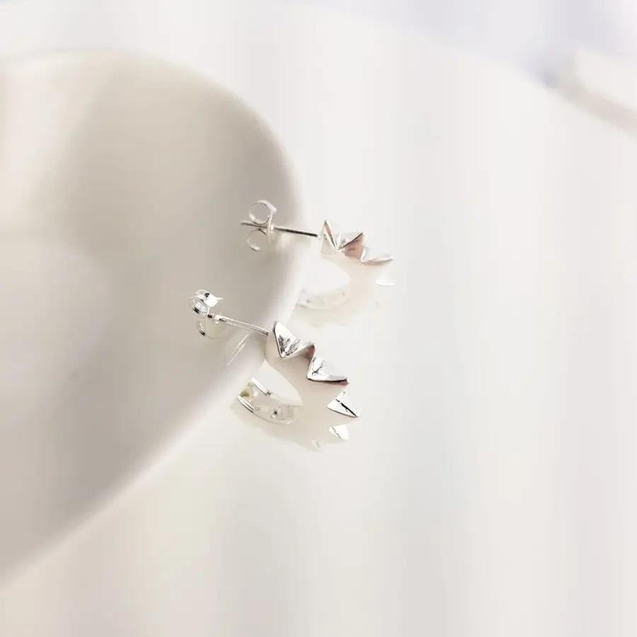 ARGOLA SPIKE|2,2CM| BANHO DE PRATA