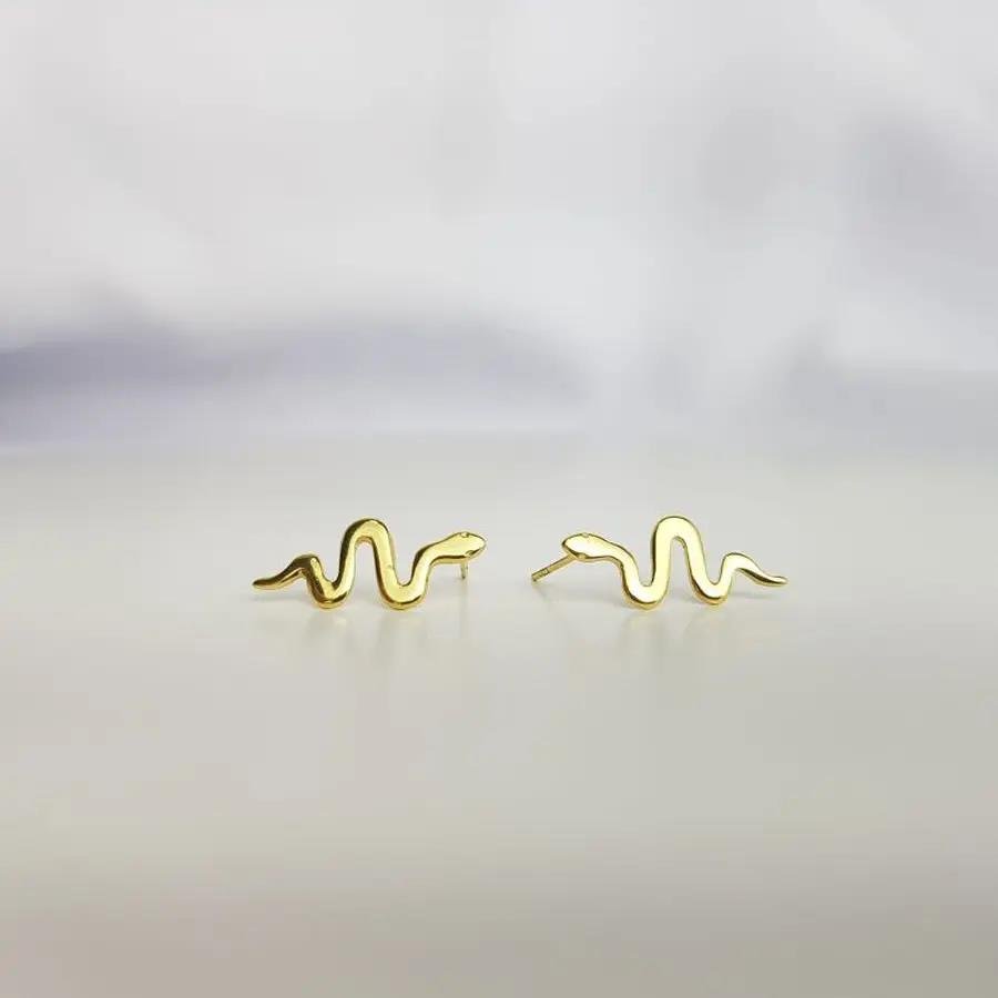 BRINCO COBRA SIMPLES LISA DETALHE OLHO | 2,3CM|BANHADO EM OURO 18K