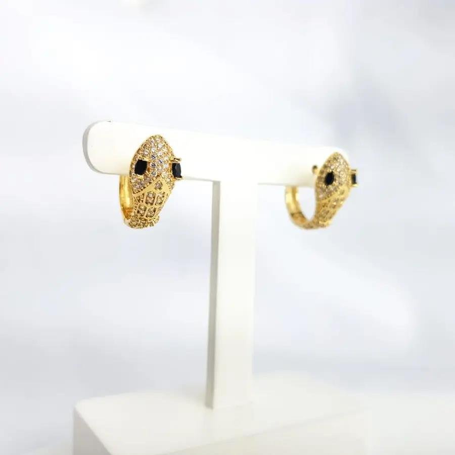 ARGOLA CLICK COBRA CRAV OLHO COLOR|BANHADO EM OURO 18K